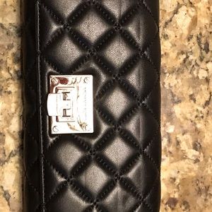 Michael Kors Black quilted Trifold leather wallet